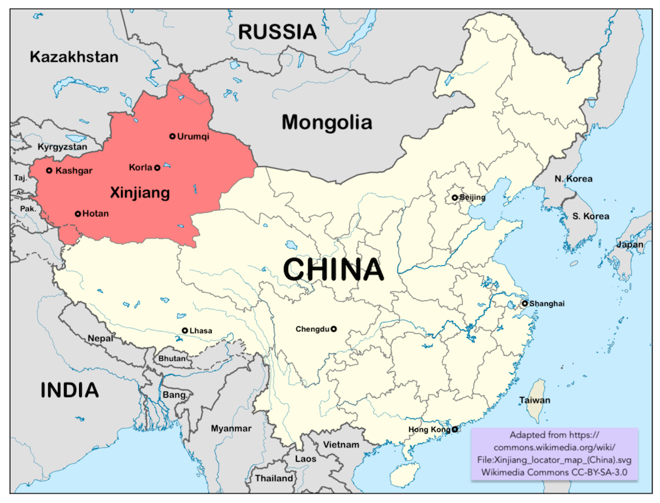 Map of Xinjiang